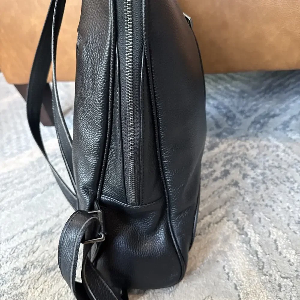 SZONE Women's Black Leather Backpack Convertible